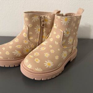 Cat & Jack Floral Kids Boots - Beige